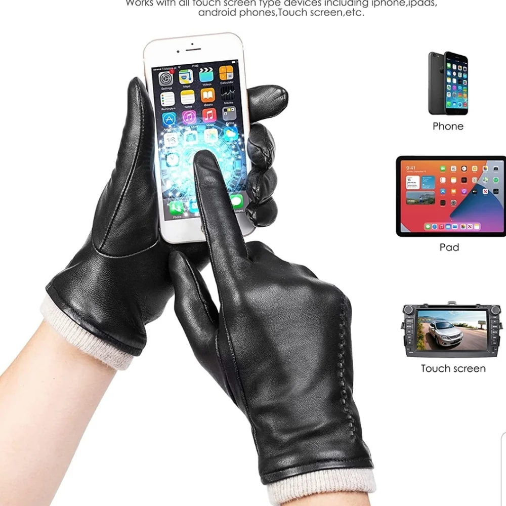 New in original package Dsane Women black sheepskin leather gloves